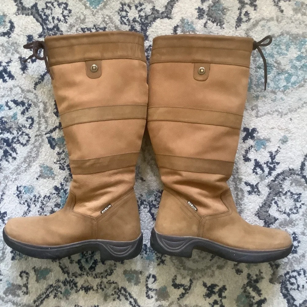 To the Knee Tan Suede Lace-Top Boots